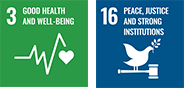 3.GOOD HEALTH AND WELL-BEING 16.PEACE, JUSTICE AND STRONG INSTITUTIONS